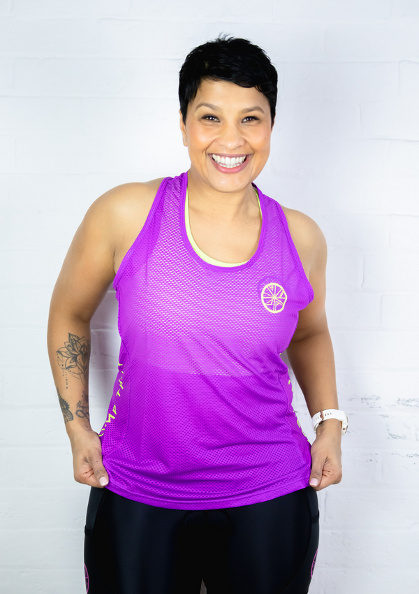 Women's Racerback Singlet - Purple - Stomp the Pedal