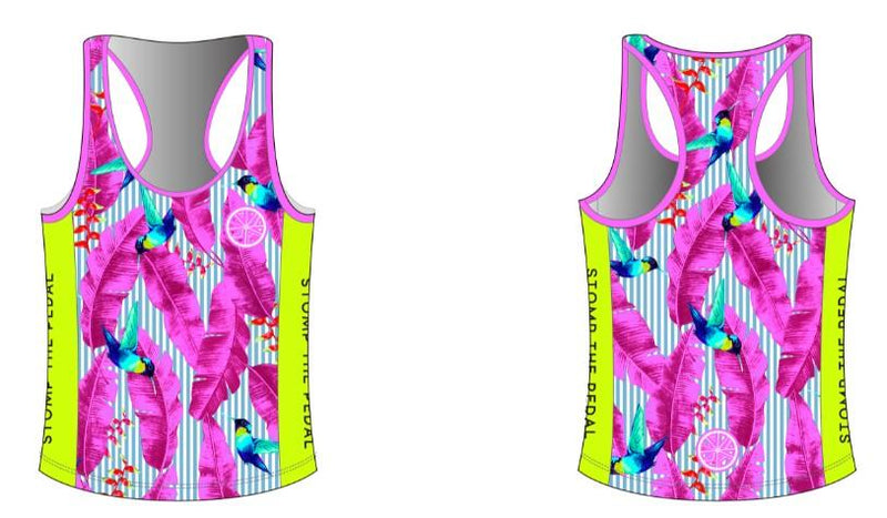 'Hummingbird' - Racerback Singlet - Stomp the Pedal