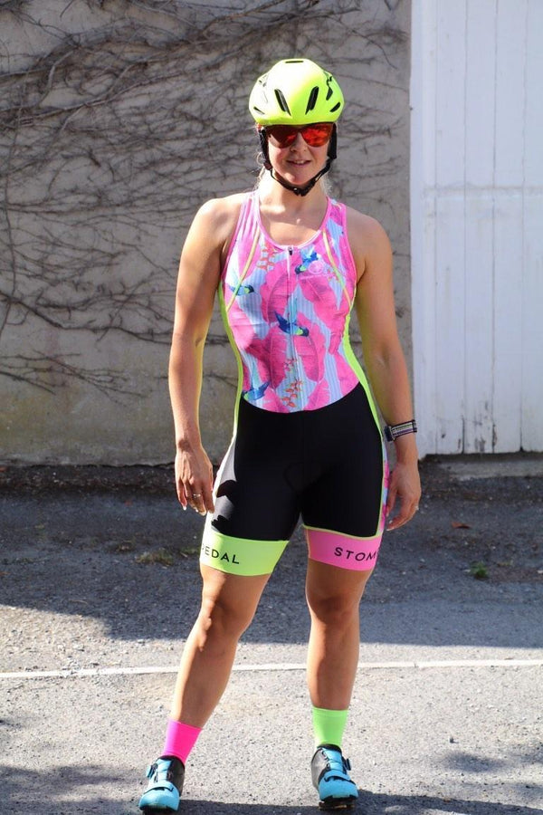 'Hummingbird' Sleeveless Trisuit - Stomp the Pedal