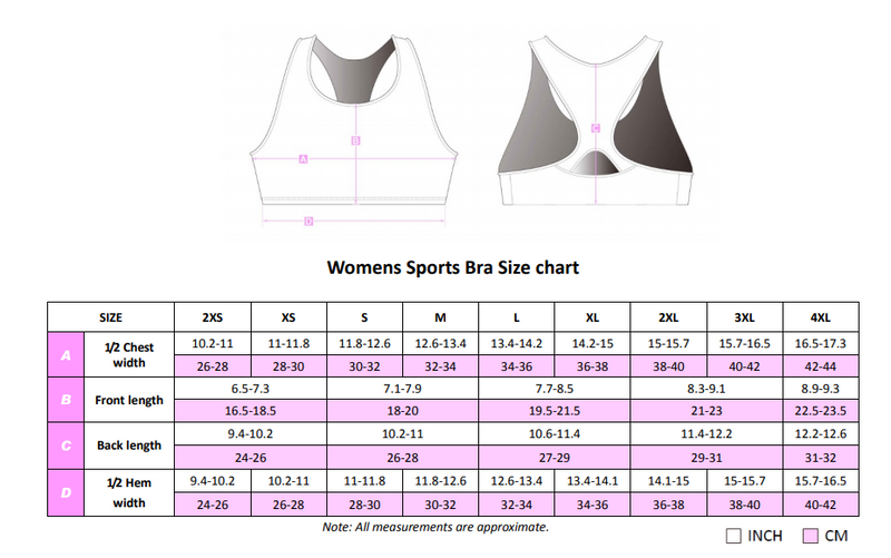'Tickle me Pink' Sports Bra (LAST 4XL)