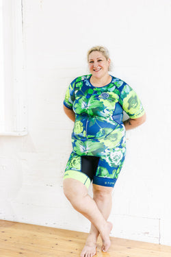 'Spring Blossom' Aero Short Sleeve Trisuit (Last 4XL)