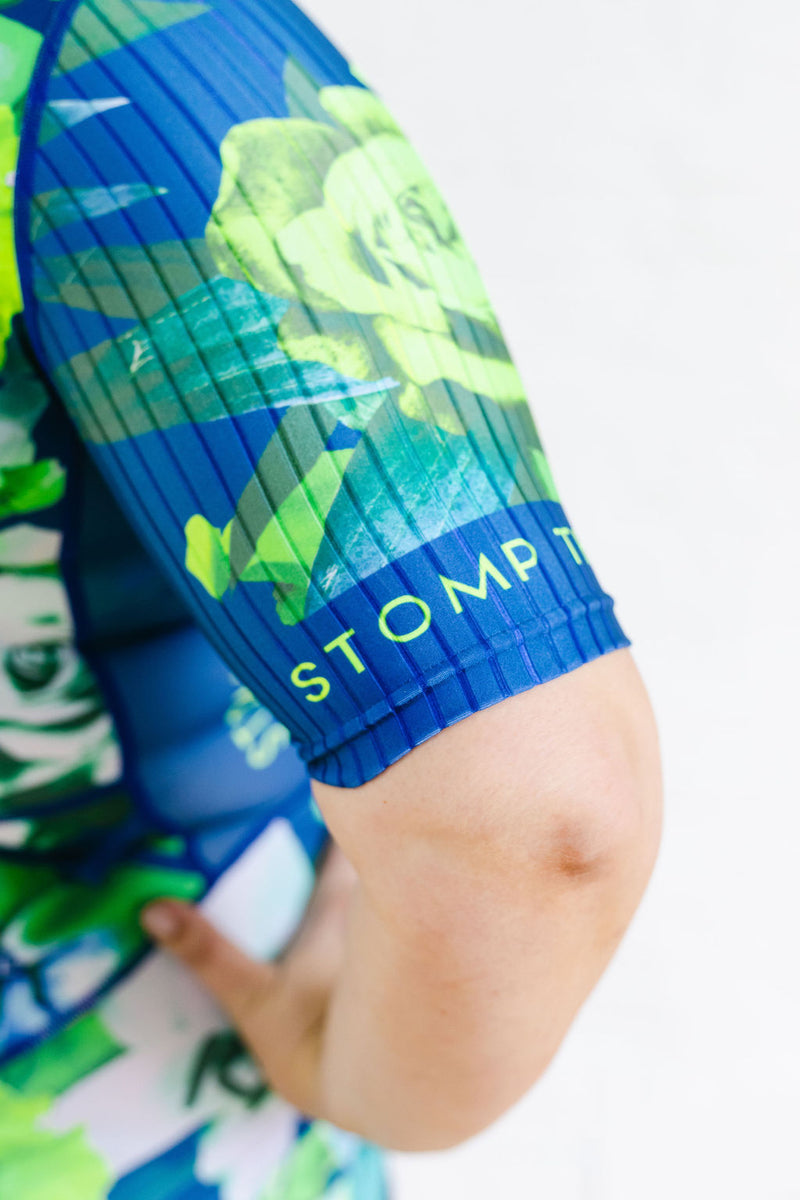 'Spring Blossom' Aero Short Sleeve Trisuit (Last 4XL)
