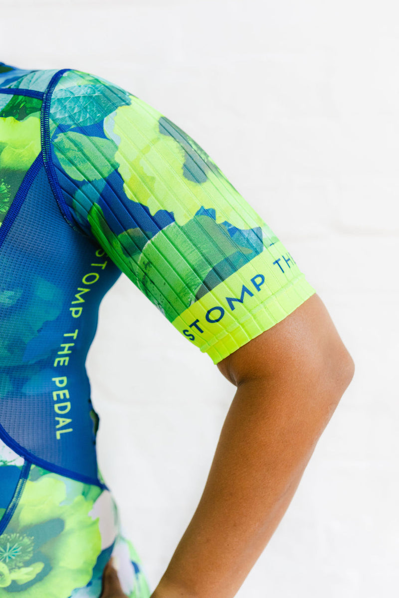 'Spring Blossom' Aero Short Sleeve Trisuit (Last 4XL)